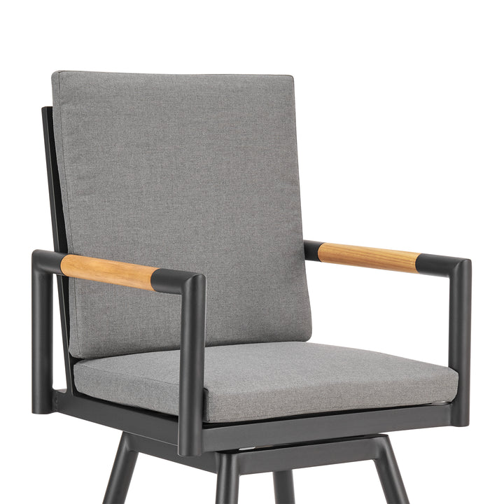 23.5"W x 23.5"D x 43"H / Dark Gray/Black