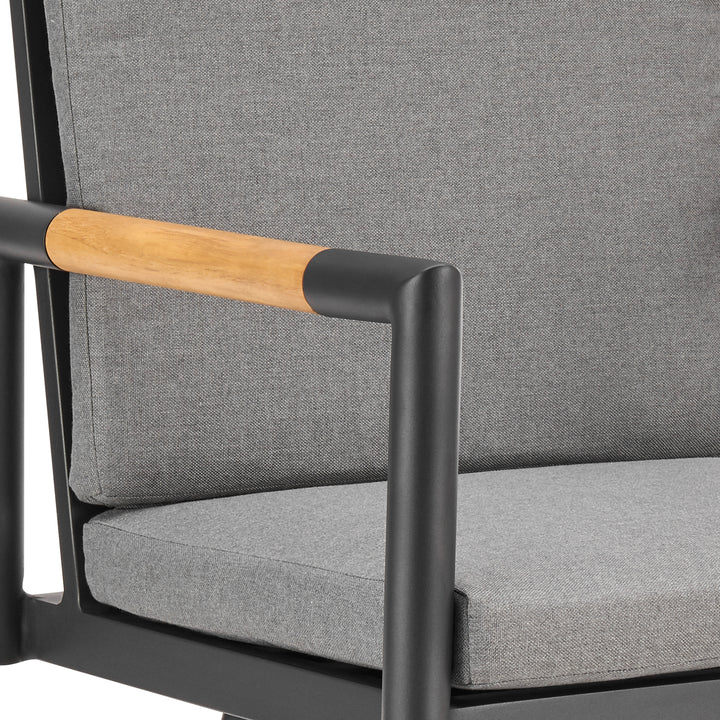 23.5"W x 23.5"D x 48"H / Dark Gray/Black