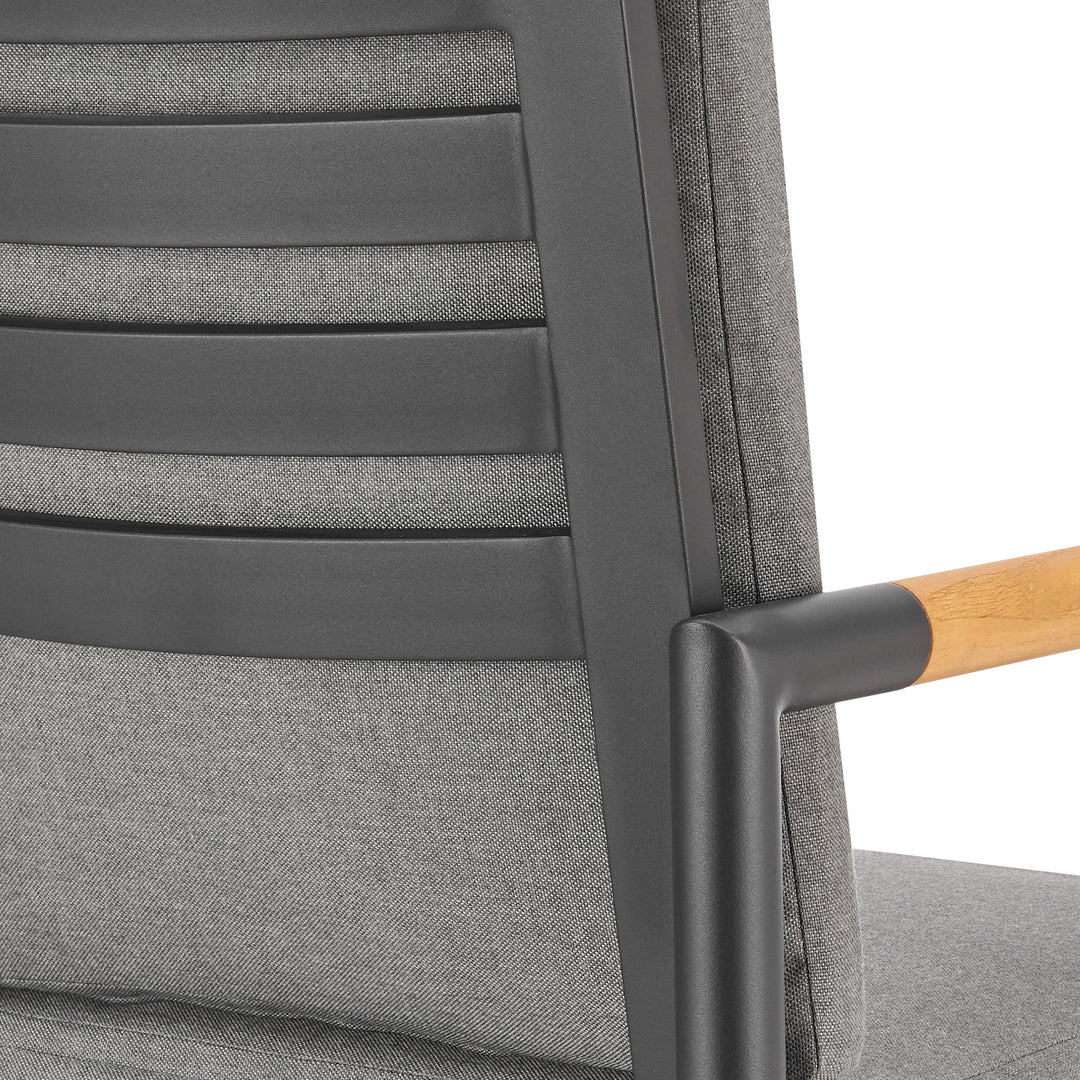 23.5"W x 23.5"D x 48"H / Dark Gray/Black