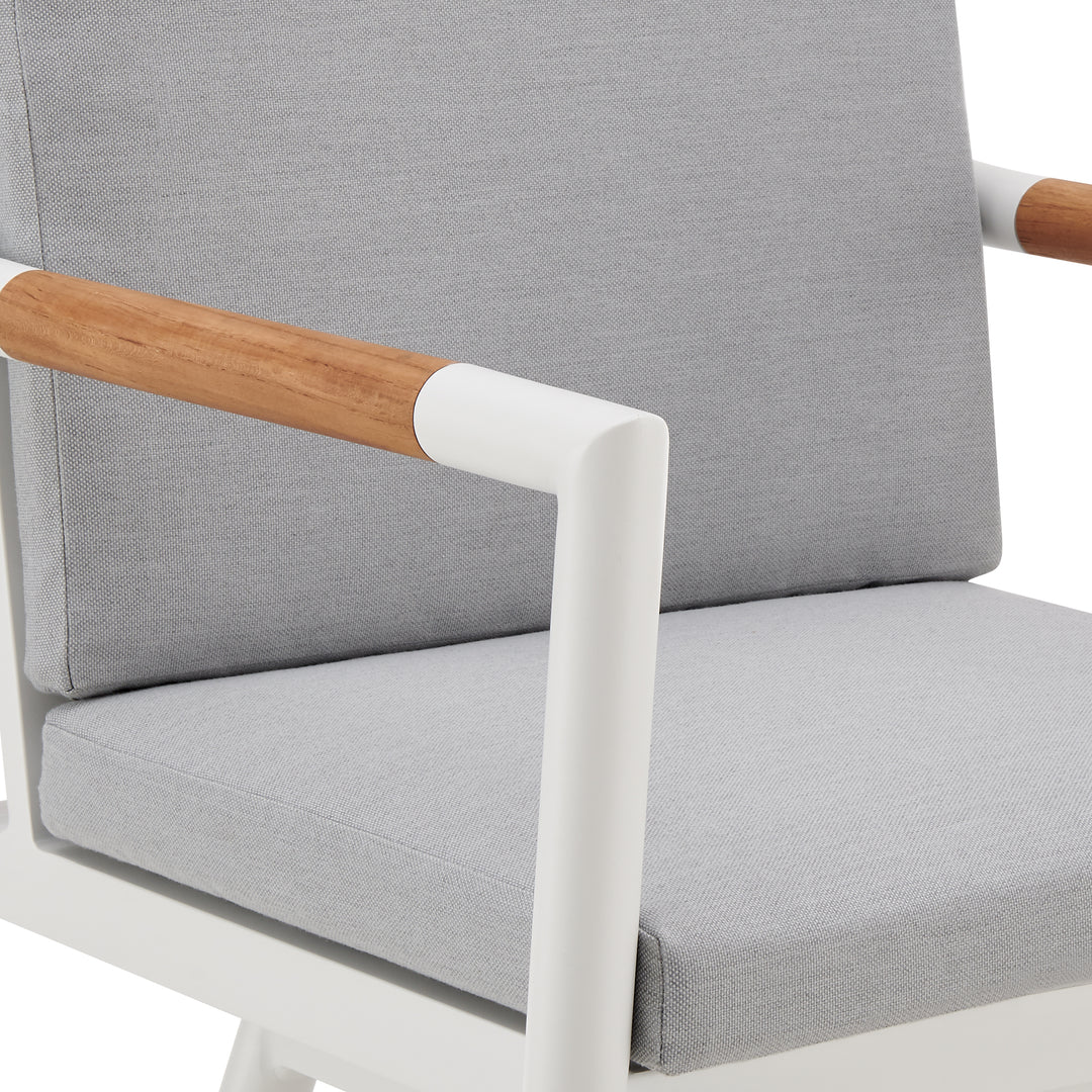 23.5"W x 23.5"D x 48"H / Light Gray/White