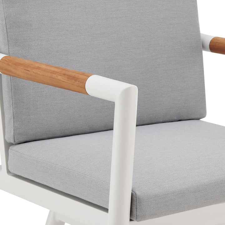 23.5"W x 23.5"D x 48"H / Light Gray/White