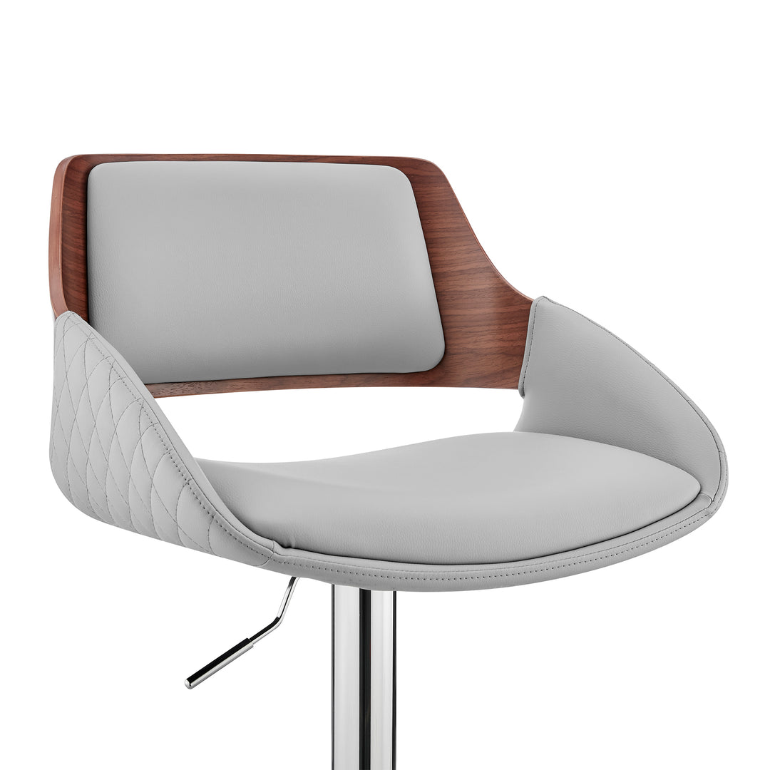 21"W x 20"D x 35-43"H / Gray/Walnut