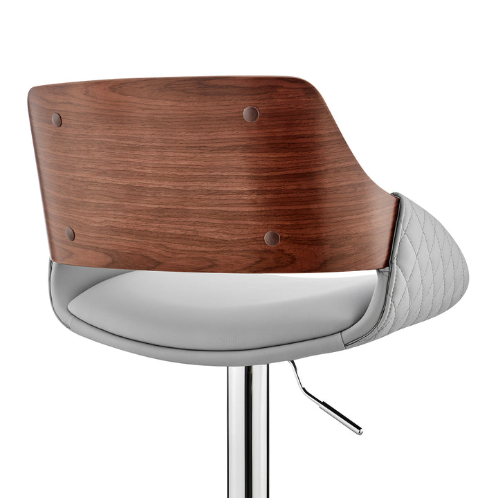 21"W x 20"D x 35-43"H / Gray/Walnut