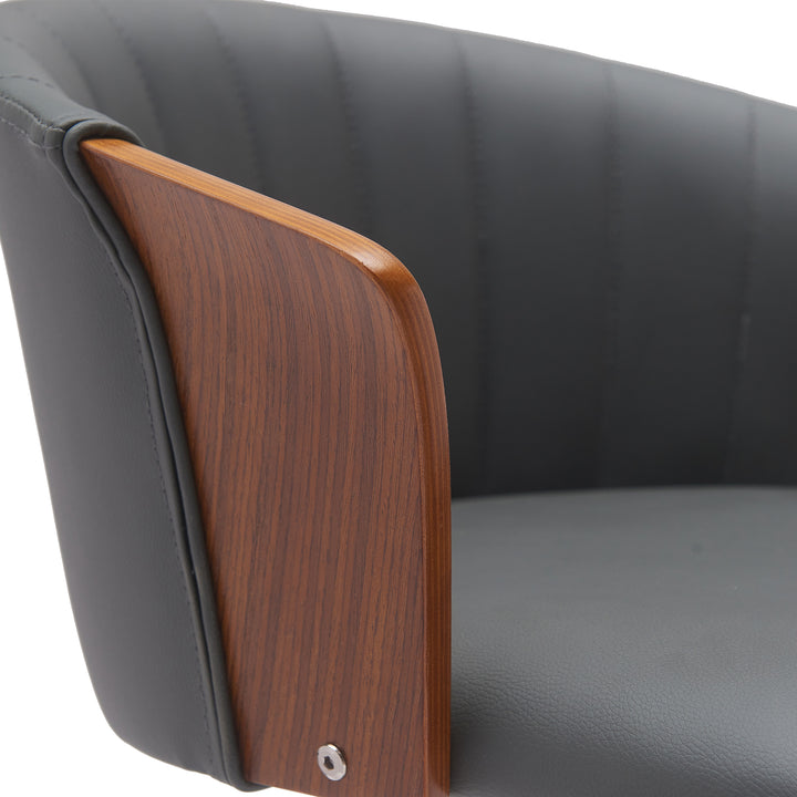 20"W x 21"D x 34"H / Gray/Walnut