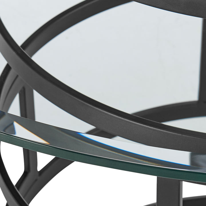 48"W x 48"D x 29.5"H / Black/Black