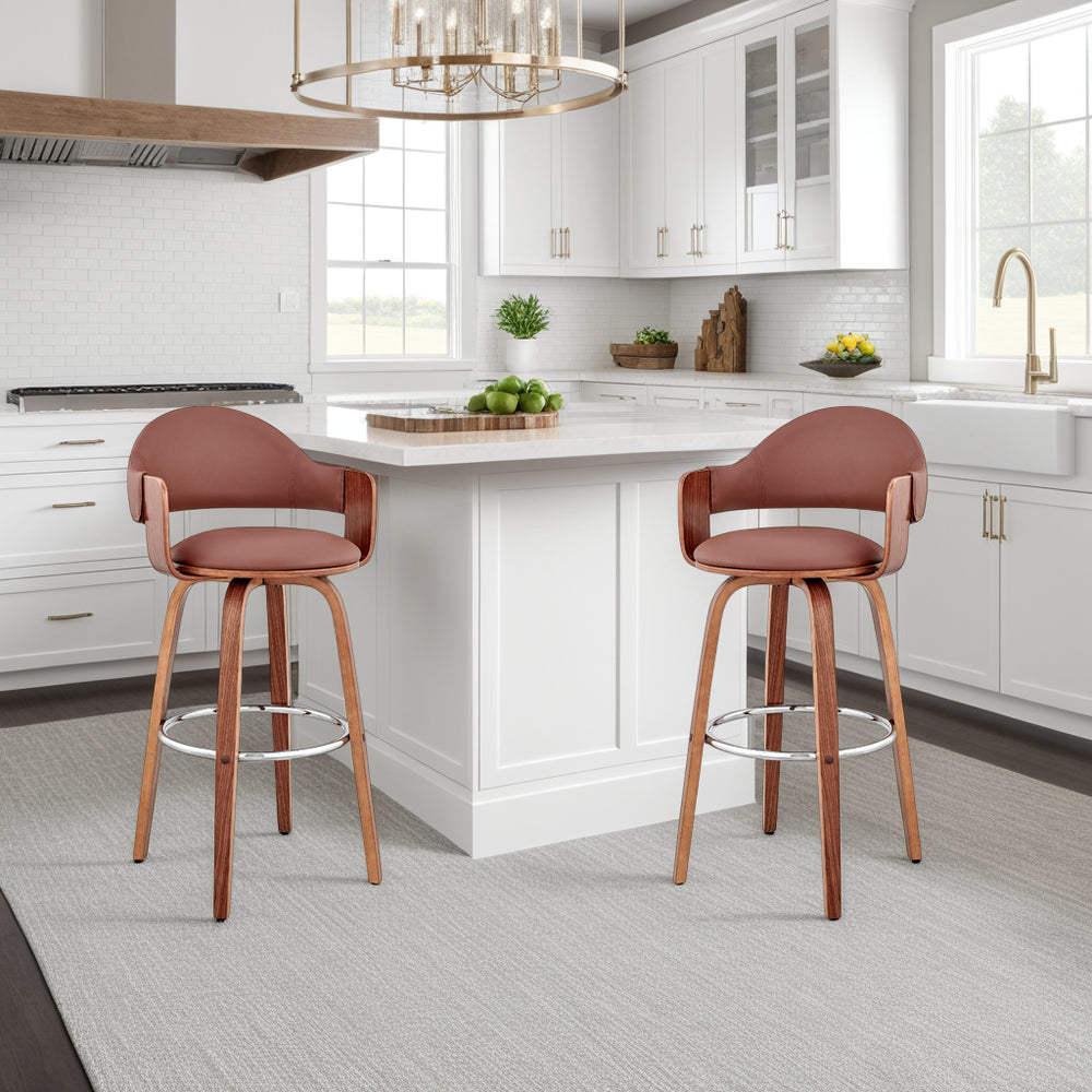 20"W x 20"D x 36"H / Brown/Walnut