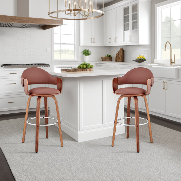 20"W x 20"D x 36"H / Brown/Walnut