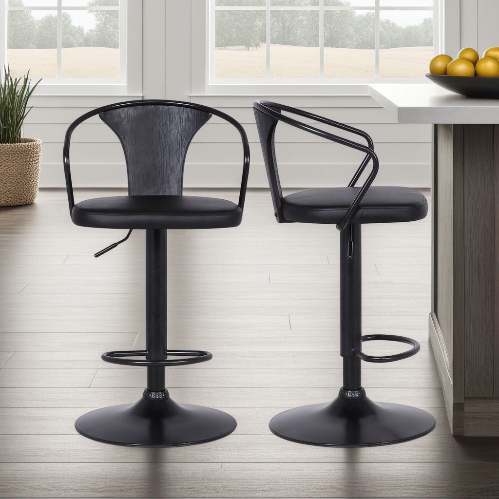 Black-Black Brushed Wood