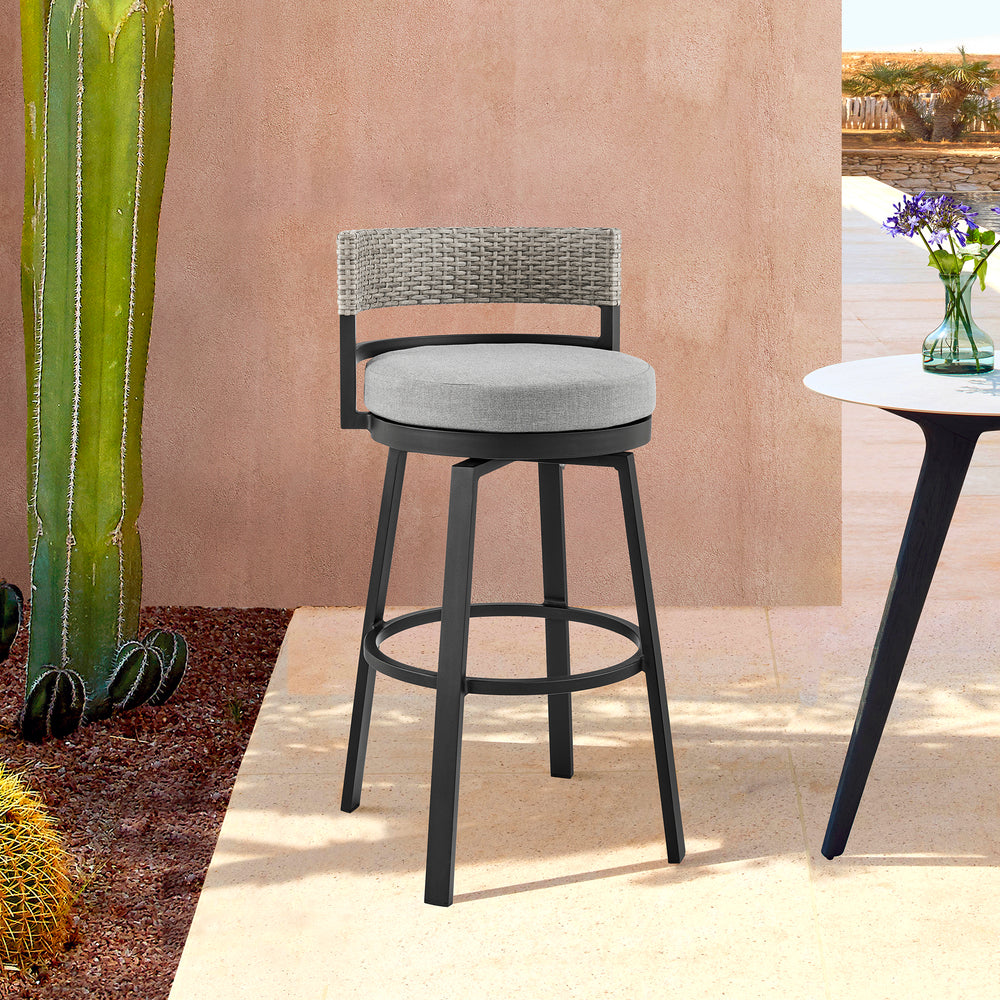 American Home Furniture Armen Living Encinitas Outdoor Counter Stool Set of 2