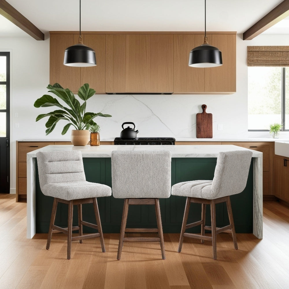 19.5"W x 23.25"D x 37.5"H / Brown Oak & Morning Fog/Brown Oak