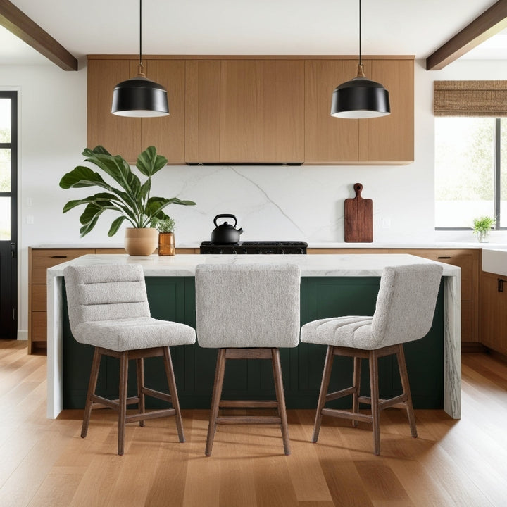 19.5"W x 23.25"D x 37.5"H / Brown Oak & Morning Fog/Brown Oak