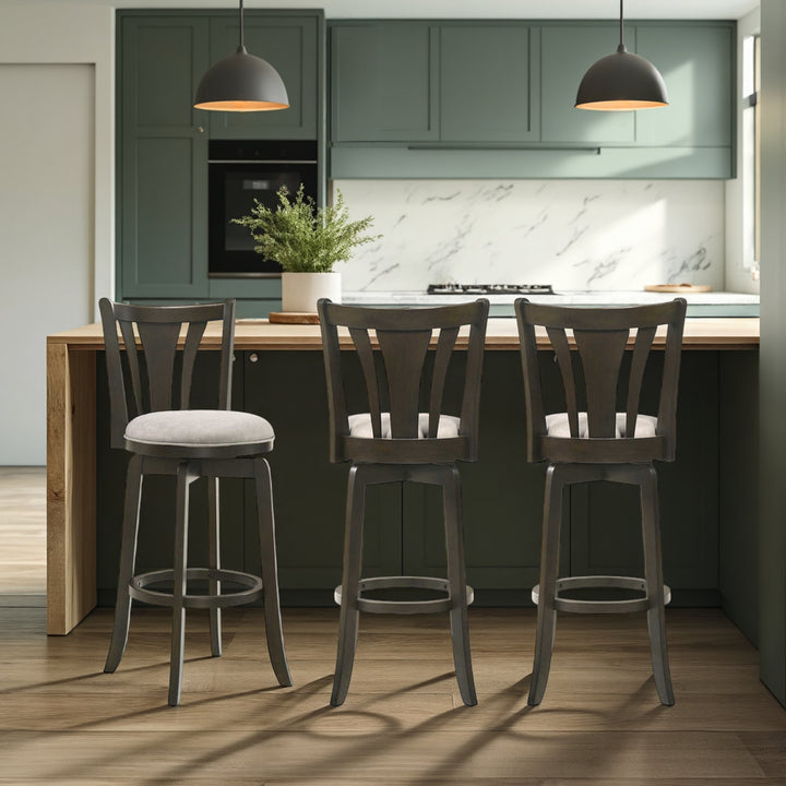 17.75"W x 19.25"D x 39.5"H / Gray/Dark Roast