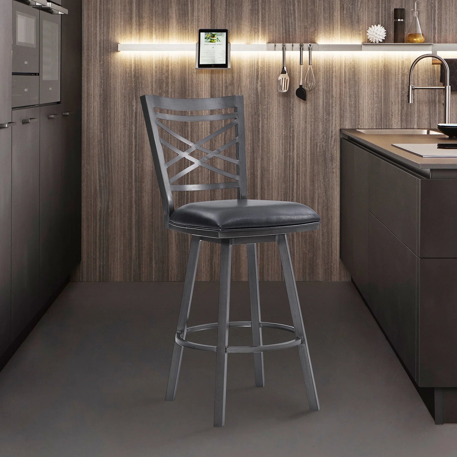 American Home Furniture Armen Living Fargo 26" Counter Stool Set of 2