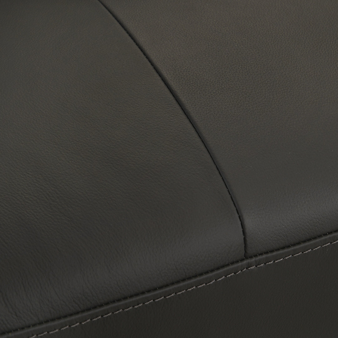 58"W x 34"D x 33"H / Cola/Chrome Silver