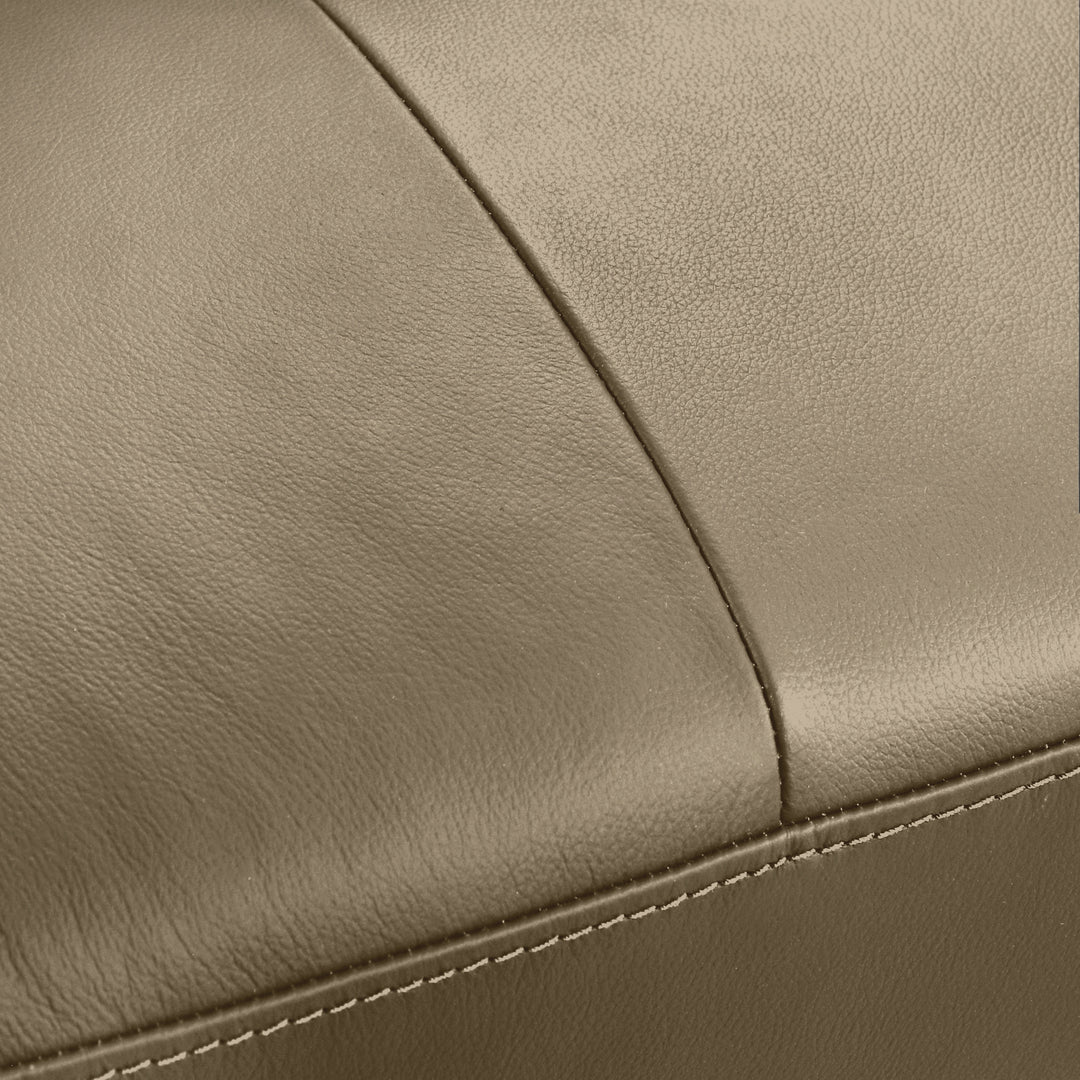 79"W x 34"D x 33"H / Khaki/Chrome Silver