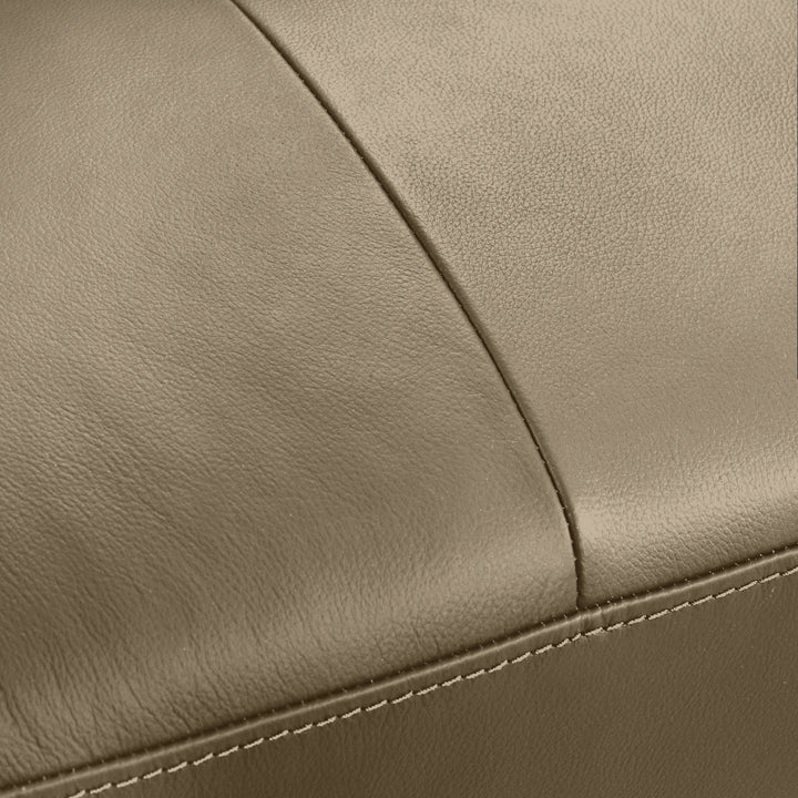 79"W x 34"D x 33"H / Khaki/Chrome Silver