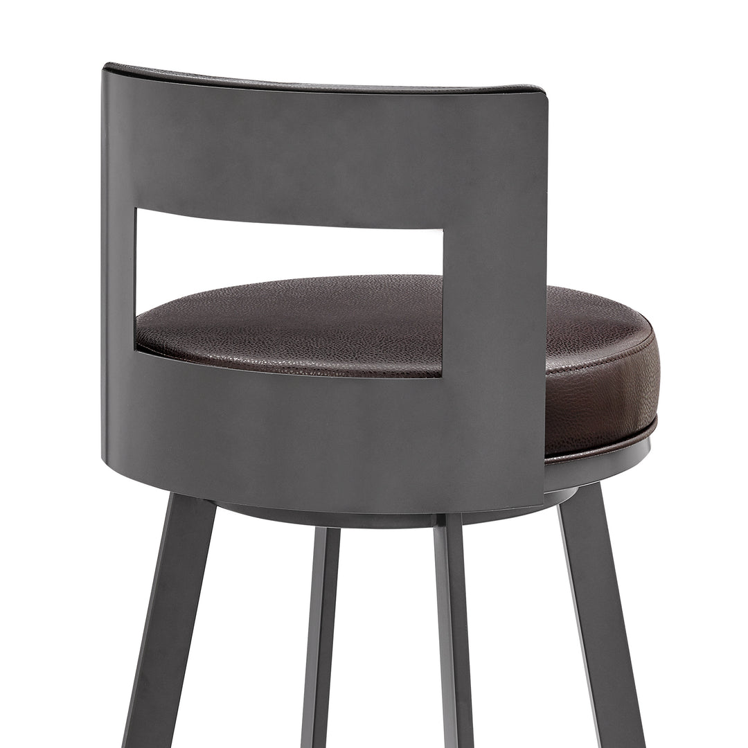 17.5"W x 18"D x 34"H / Brown/Java