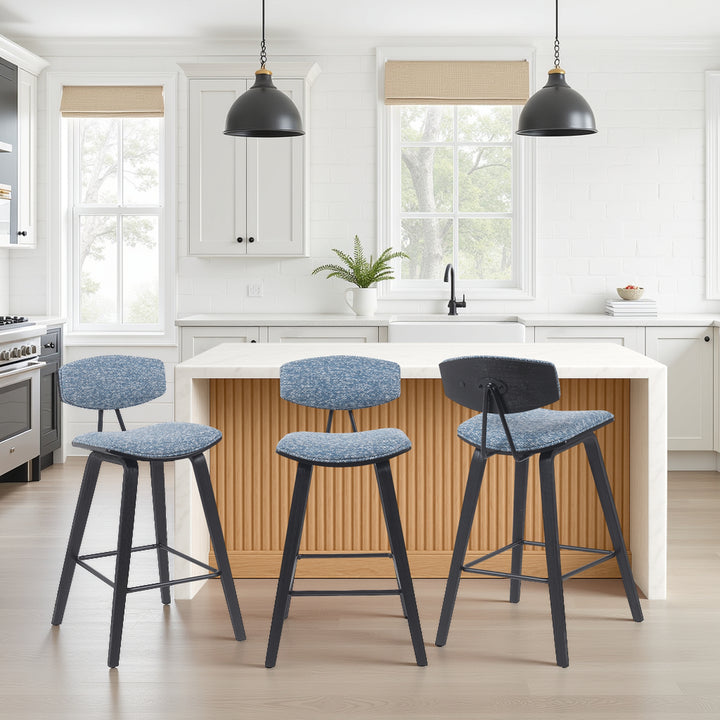 16"W x 19"D x 36"H / Blue/Black