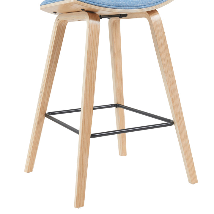 16"W x 19"D x 36"H / Light Blue/Oak