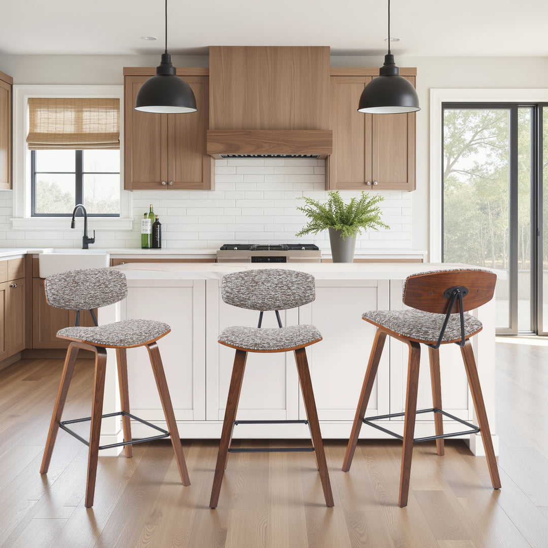 16"W x 19"D x 36"H / Speckled Brown/Walnut