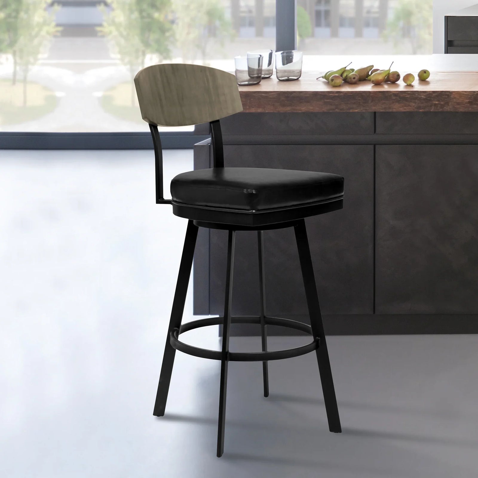 American Home Furniture Armen Living Frisco 30" Barstool Set of 2