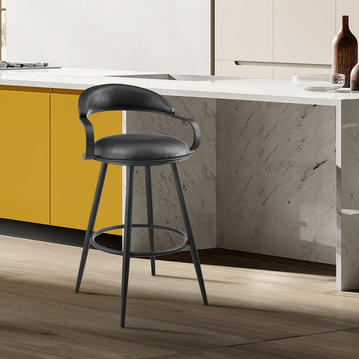 21.5"W x 23.5"D x 35"H / Vintage Black/Matte Black