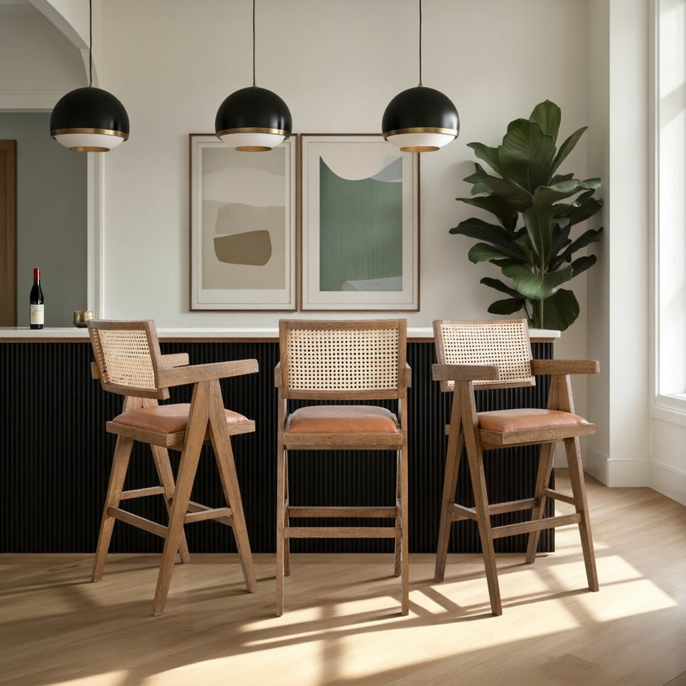 American Home Furniture Armen Living Harley 30" Barstool Set of 2