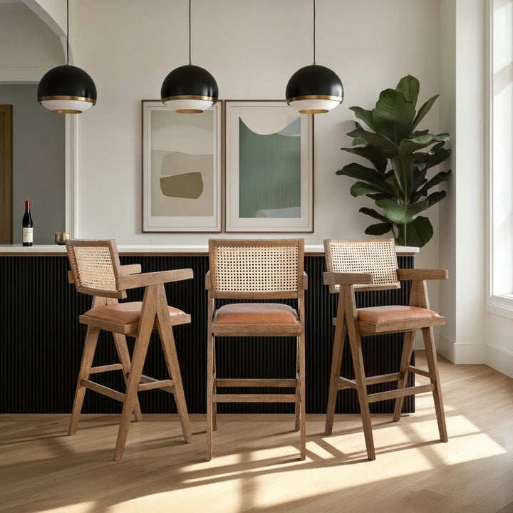 American Home Furniture Armen Living Harley 30" Barstool Set of 2