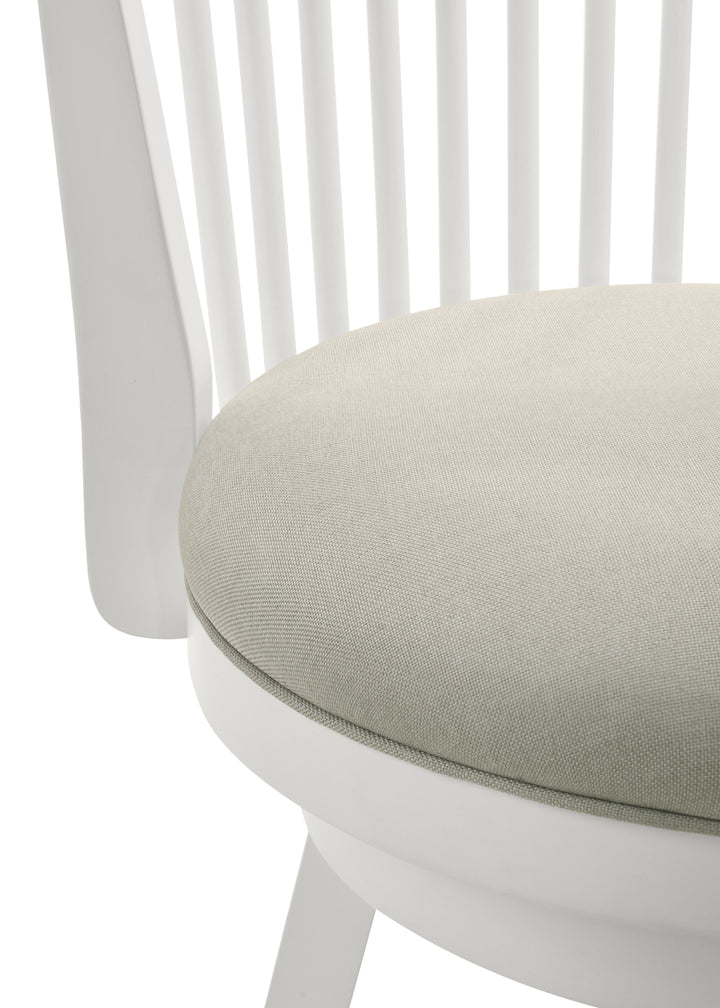 17.25"W x 19"D x 38.75"H / Fog/Matte White