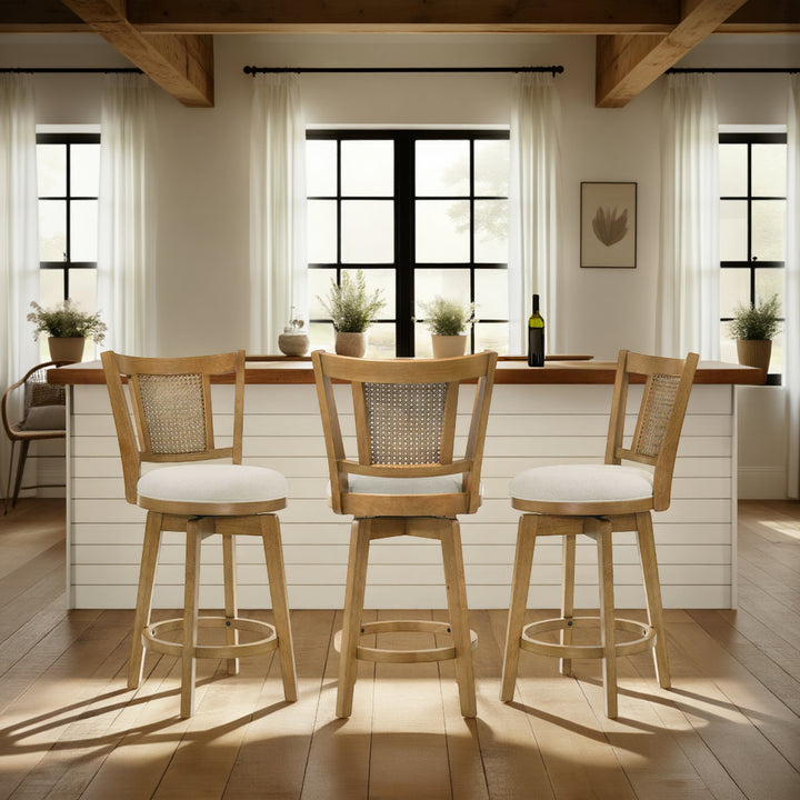 18.75"W x 21"D x 43.375"H / Ivory/Amber Glow