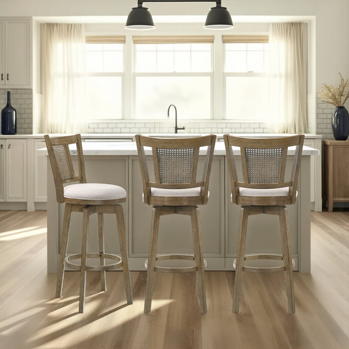 18.75"W x 21"D x 38.375"H / Cream/Putty Brown