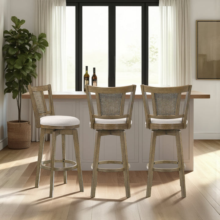 18.75"W x 21"D x 43.375"H / Cream/Putty Brown