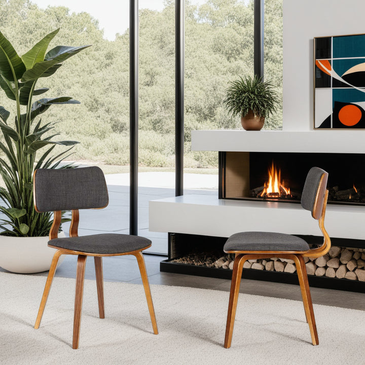 18"W x 20"D x 29"H / Charcoal/Walnut