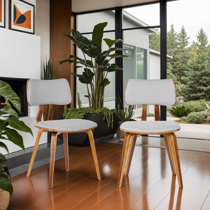 18"W x 20"D x 29"H / Gray/Walnut