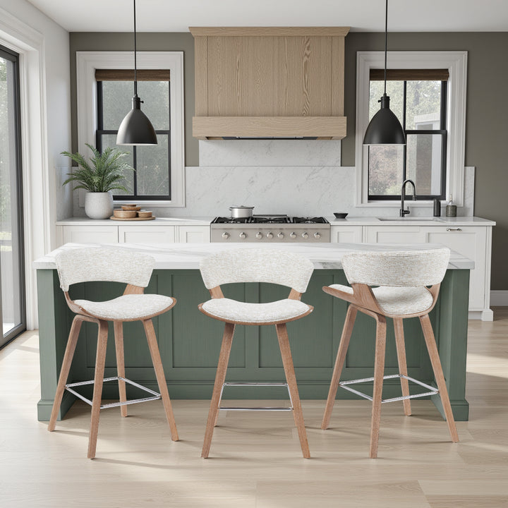 21"W x 20.5"D x 36.5"H / White/Natural