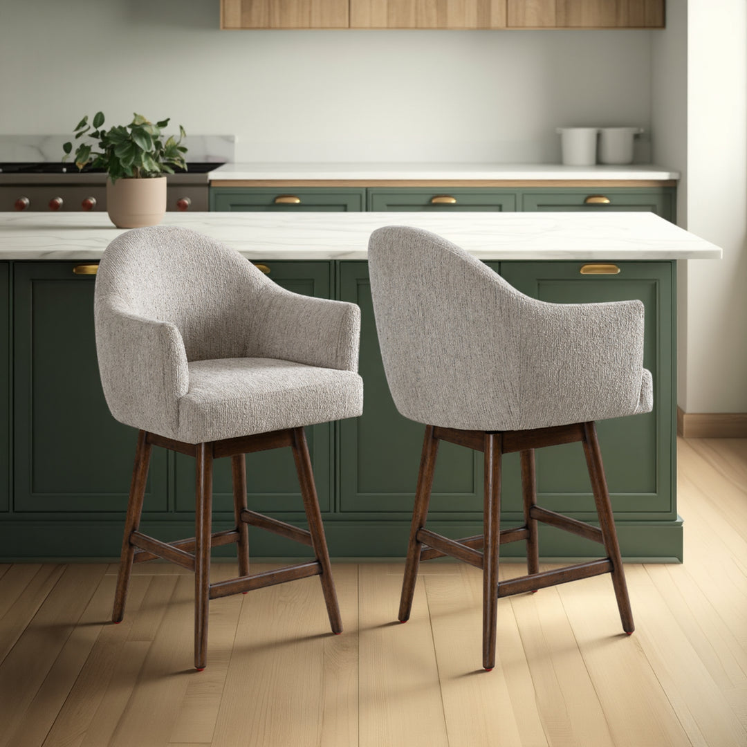 22.75"W x 23"D x 39.75"H / Beige/Brown Oak