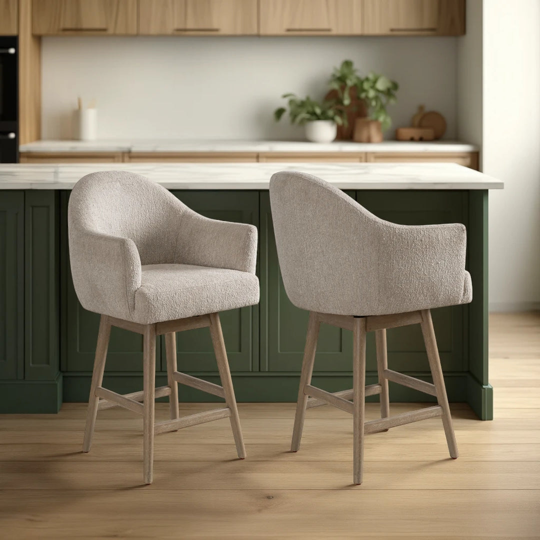 22.75"W x 23"D x 39.75"H / Beige/Washed Wood