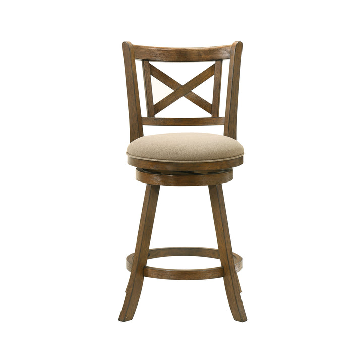 19"W x 17.75"D x 38"H / Light Scone/Sepia Brown
