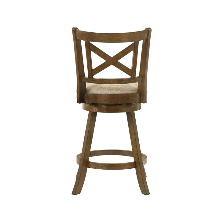 19"W x 17.75"D x 38"H / Light Scone/Sepia Brown
