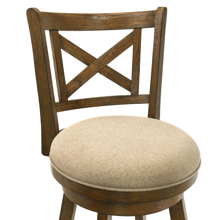 19"W x 17.75"D x 38"H / Light Scone/Sepia Brown
