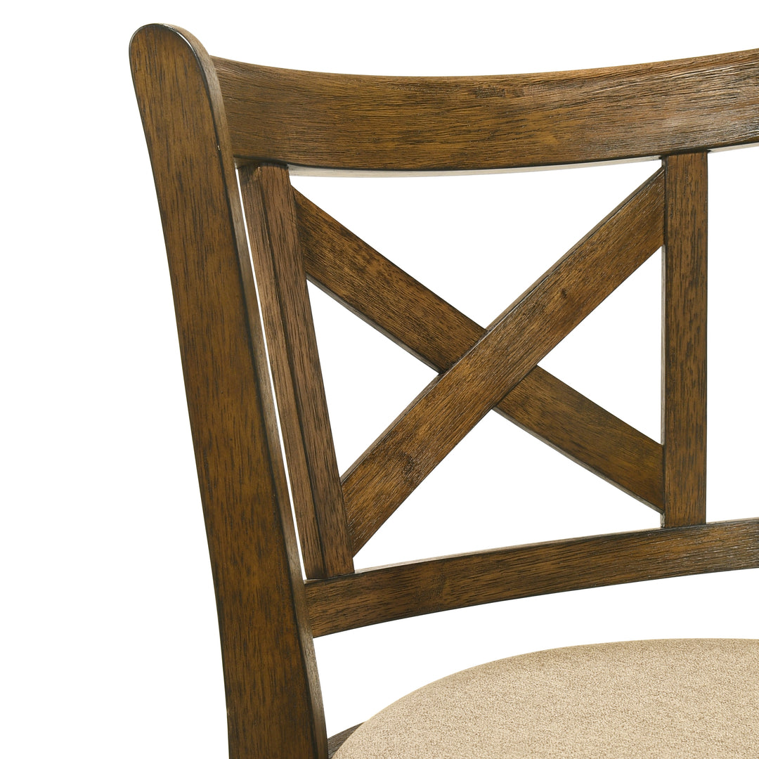 19"W x 17.75"D x 38"H / Light Scone/Sepia Brown
