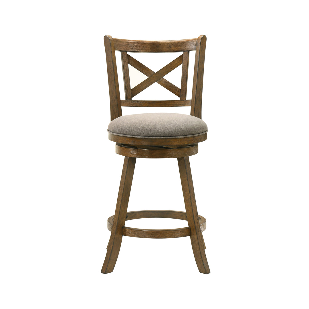 19"W x 17.75"D x 38"H / Gray/Sepia Brown
