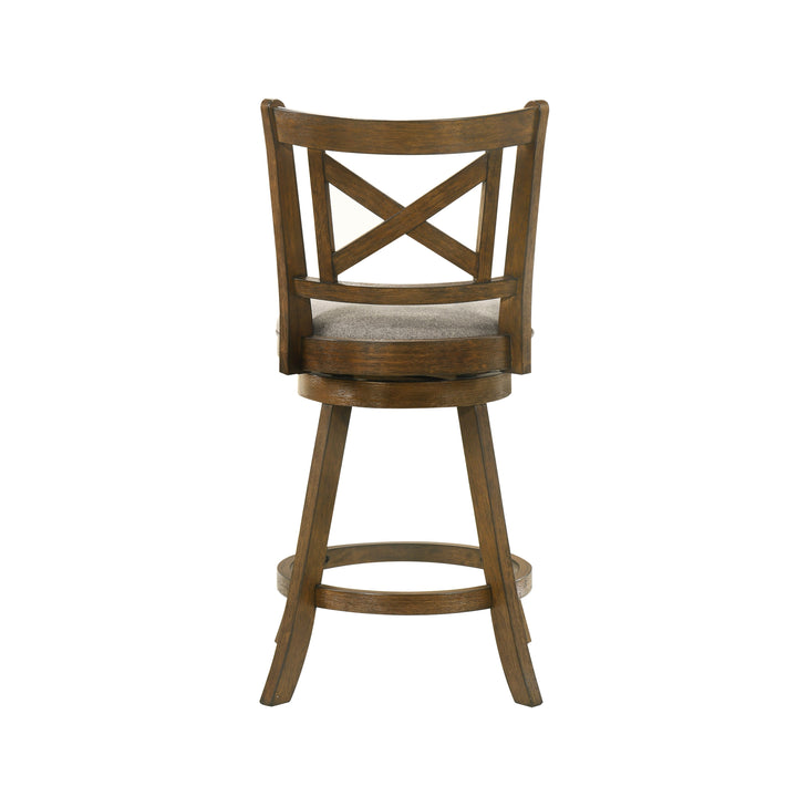 19"W x 17.75"D x 38"H / Gray/Sepia Brown
