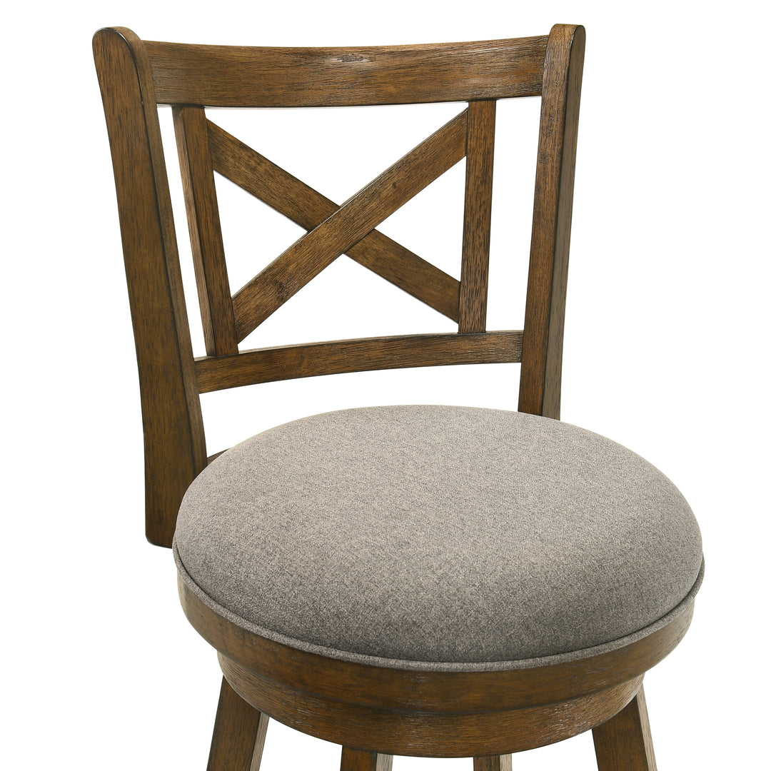 19"W x 17.75"D x 38"H / Gray/Sepia Brown
