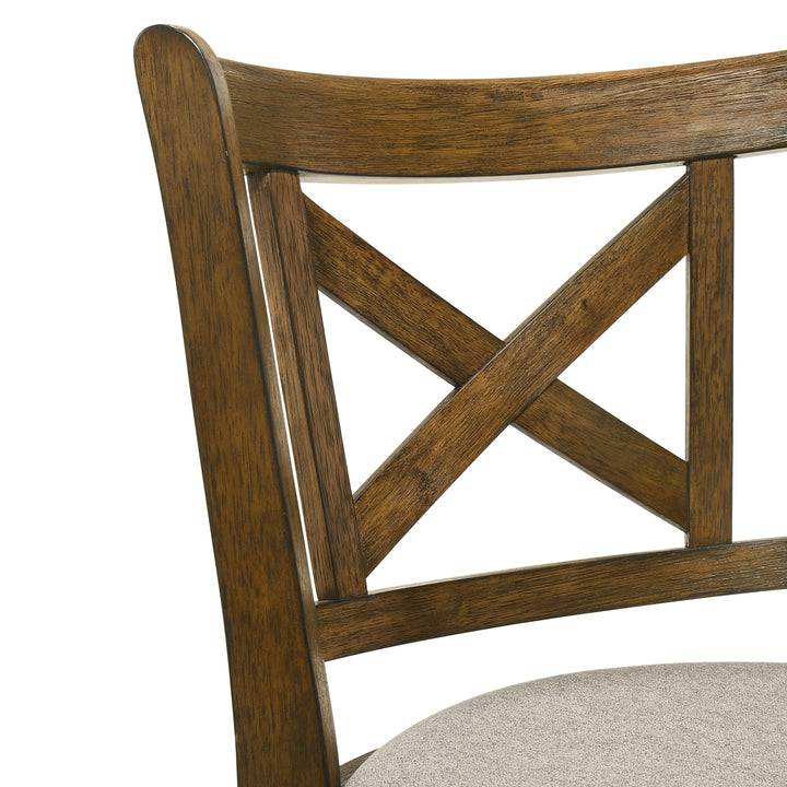 19"W x 17.75"D x 38"H / Gray/Sepia Brown
