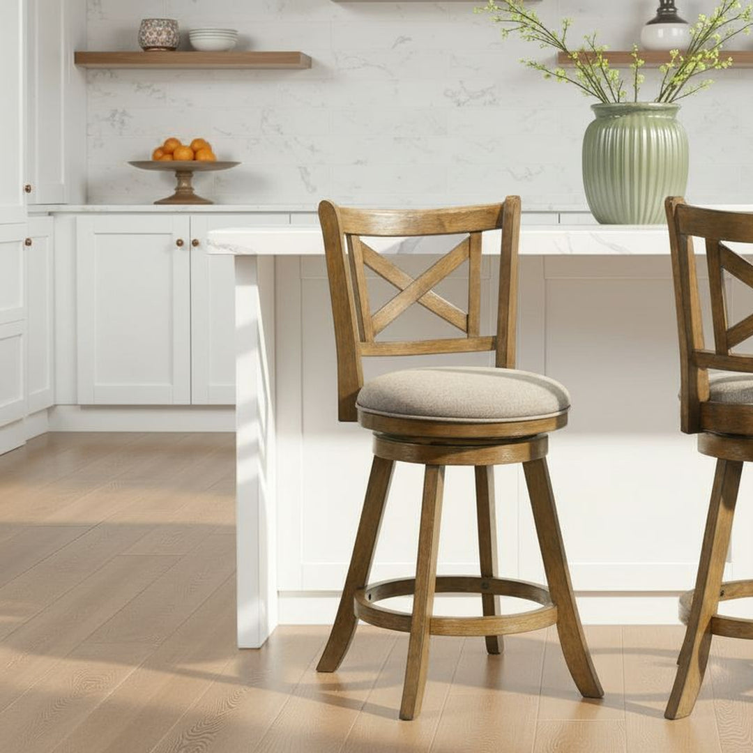 19"W x 17.75"D x 38"H / Gray/Sepia Brown
