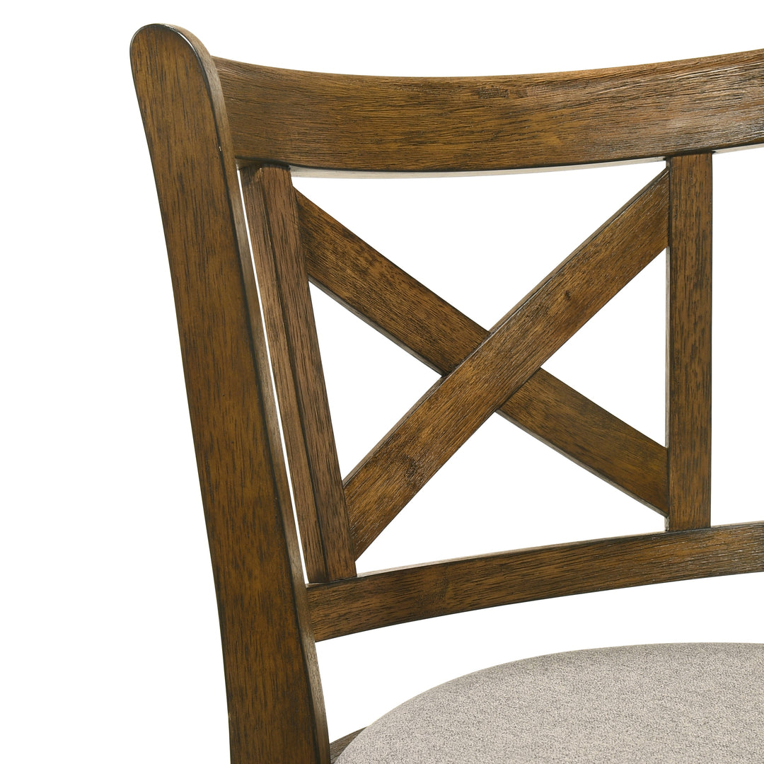 19"W x 17.75"D x 43.5"H / Gray/Sepia Brown
