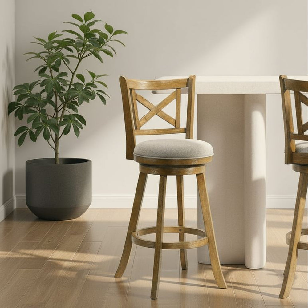 19"W x 17.75"D x 43.5"H / Gray/Sepia Brown
