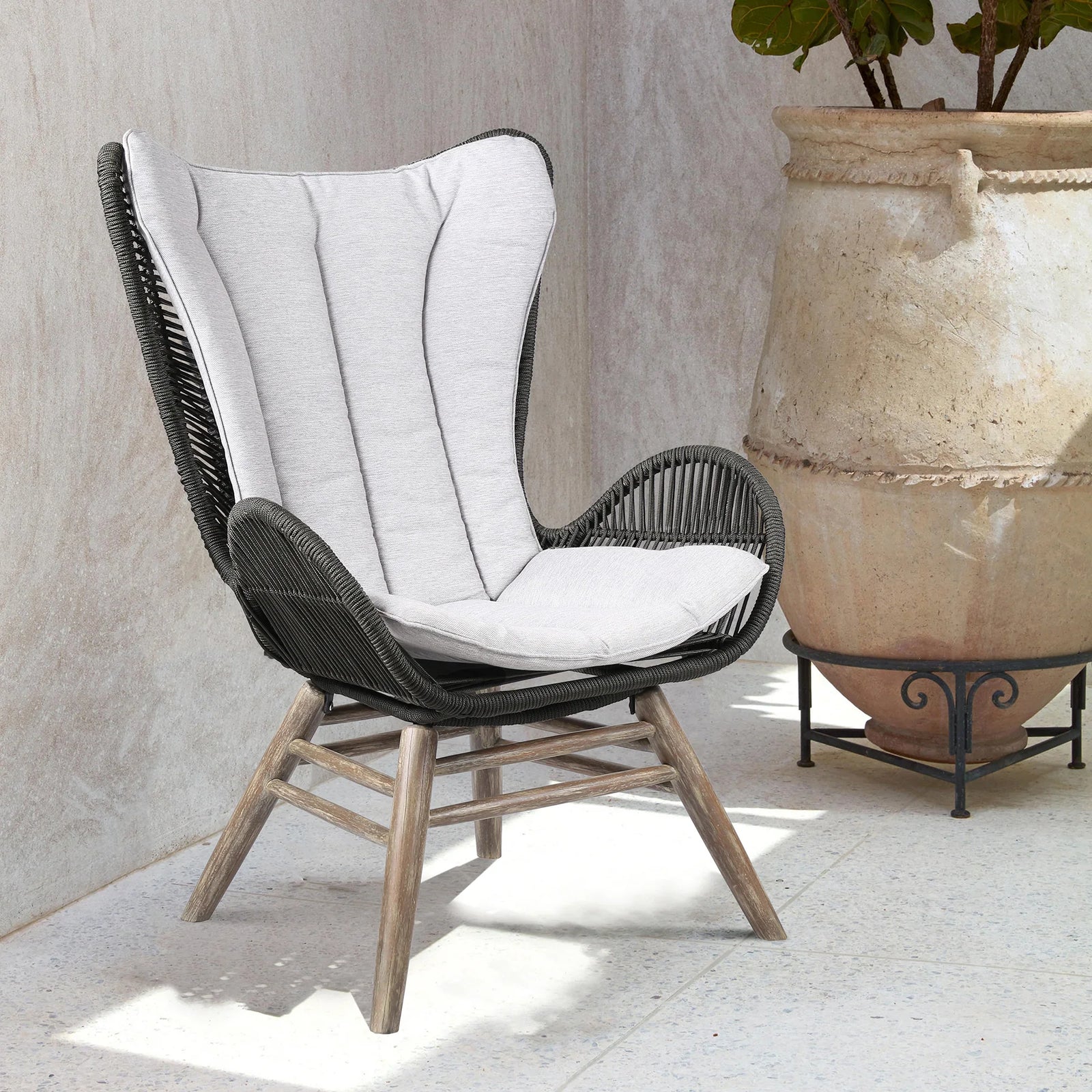 American Home Furniture Armen Living King Outdoor Lounge Chair
