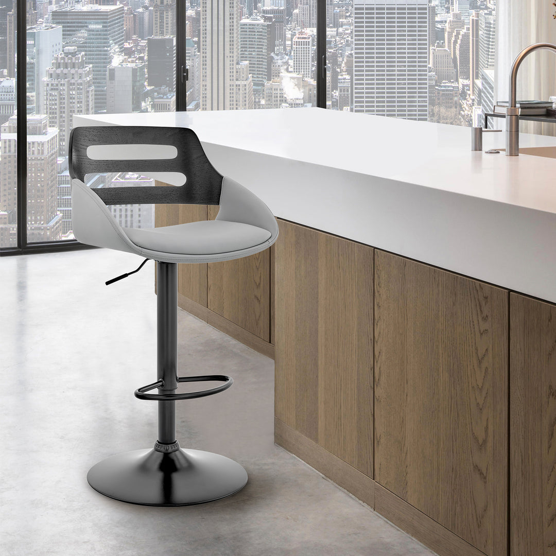 20"W x 19"D x 35-43"H / Gray/Black